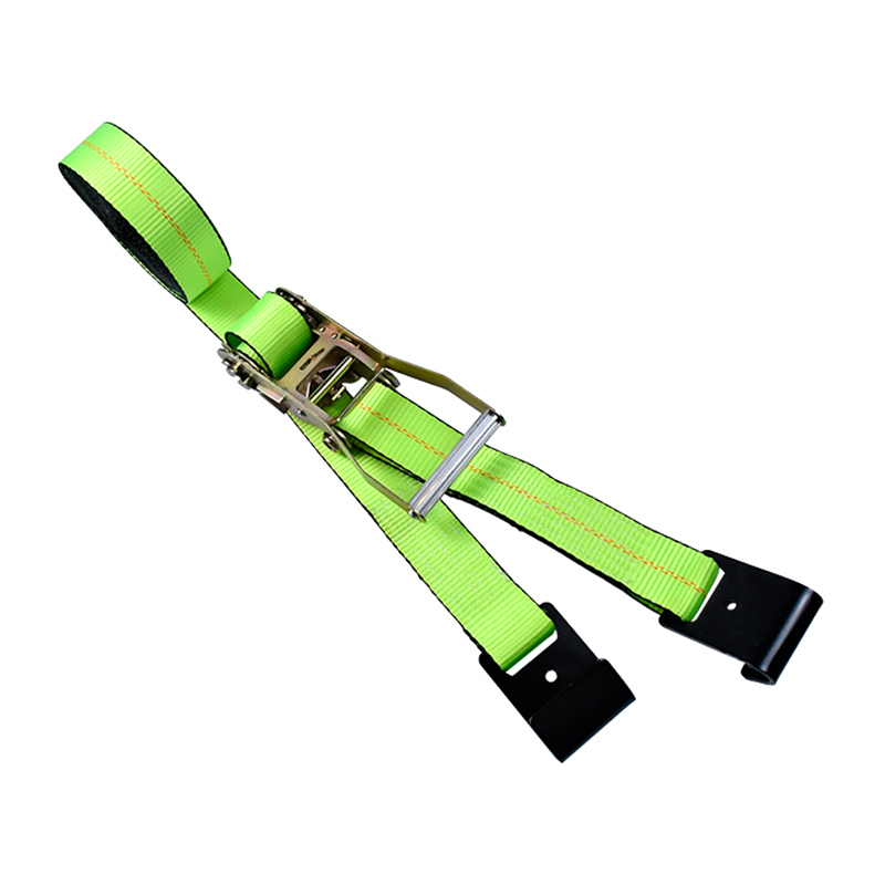 Zelený račňový remienok 4' X 30' s plochými háčikmi
