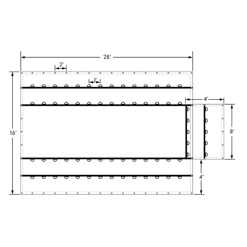 Vysokovýkonný krycí materiál špeciálne Heavy Duty Lumber Black Tarp