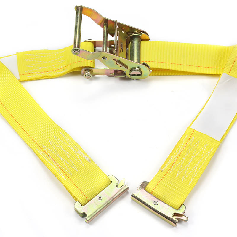 2-palcový E-Track Ratchet Strap Blue Yellow